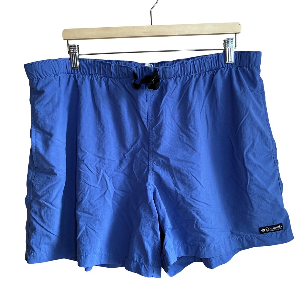 Columbia PFG Hiking Shorts XL Blue Womens Nylon Lightweight Activewear